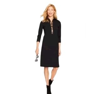 J. McLaughlin Black & Brown Falcon Dress Size S